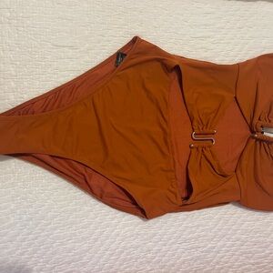 Rust Orange Swimsuit Bottom